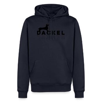 Dackel - ein treuer Begleiter - Männer Premium Bio Hoodie - Navy - Vorne - Nico (187cm)