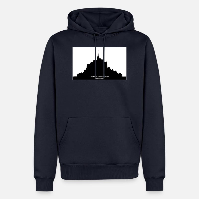 Mont Saint Michel - Sweat à capuche Premium bio Homme - bleu marine