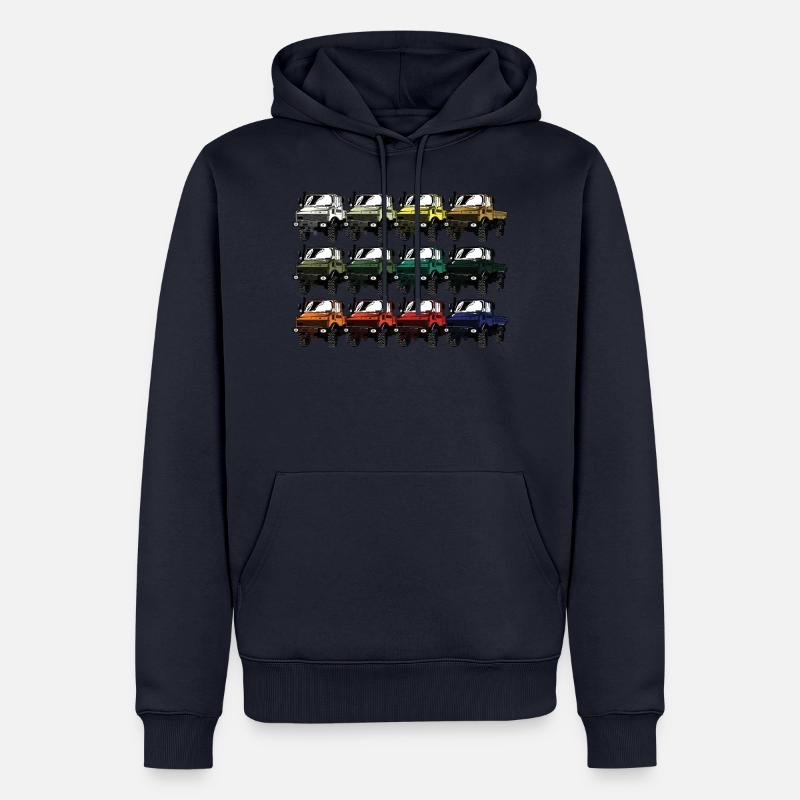 Farbpalette Unimog - Oldtimer - Regenbogen anders - Männer Premium Bio Hoodie - Navy