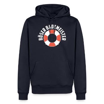 Böser Bademeister Freibad Hallenbad Schwimmbad - Männer Premium Bio Hoodie - Navy - Vorne - Nico (187cm)