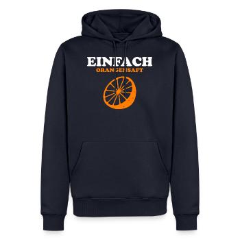 Einfach Orangensaft - Männer Premium Bio Hoodie - Navy - Vorne - Nico (187cm)