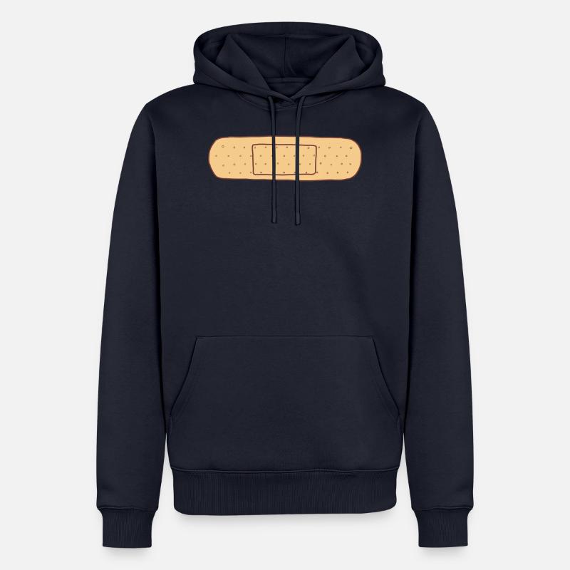 Bandage extrêmement collant - Sweat à capuche Premium bio Homme - bleu marine