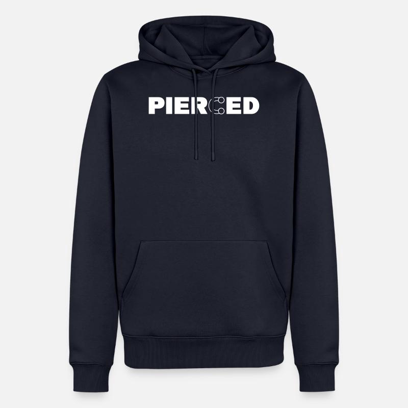 pierced Piercingring Piercer - Sweat à capuche Premium bio Homme - bleu marine