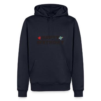 Bonne idée cadeau d’anniversaire - Sweat à capuche Premium bio Homme - bleu marine - Devant - Nico (187cm)