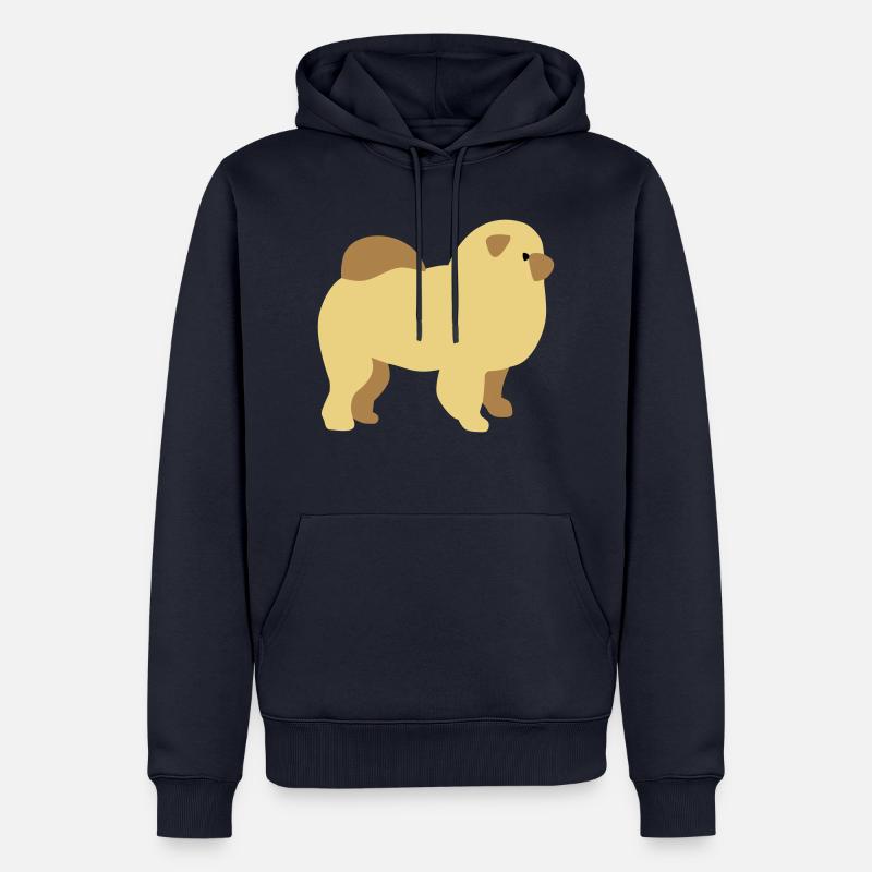 Chow-Chow - Sweat à capuche Premium bio Homme - bleu marine