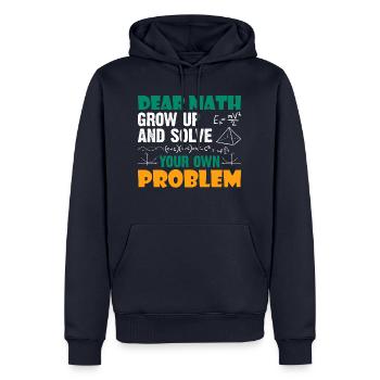 Liebe Mathematik wächst und löst dein eigenes Prob - Männer Premium Bio Hoodie - Navy - Vorne - Nico (187cm)