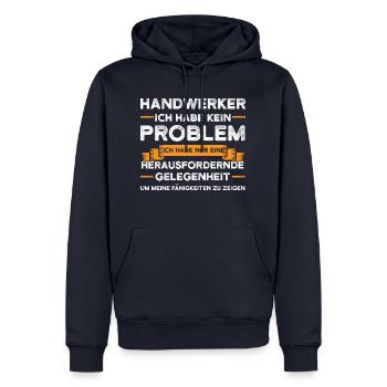 Handwerker Beruf Heimwerken Geschenk - Männer Premium Bio Hoodie - Navy - Vorne - Nico (187cm)