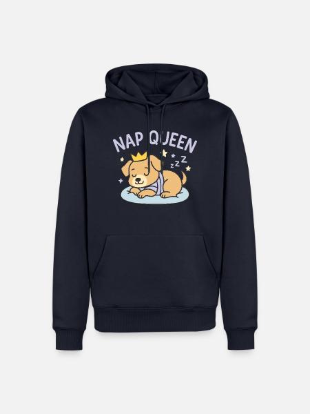 Queen of napping - Männer Premium Bio Hoodie - Navy