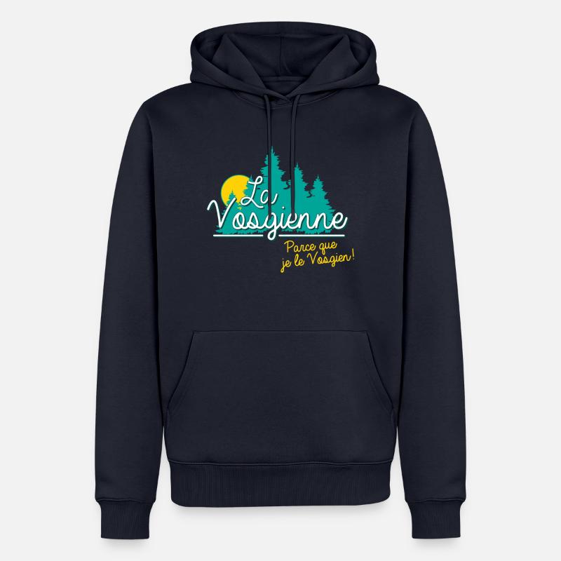 Lorraine Parce que je le Vosgien. - Sweat à capuche Premium bio Homme - bleu marine