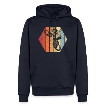BMX Zubehör für Kinder - Männer Premium Bio Hoodie - Navy - Vorne - Nico (187cm)