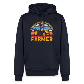 Tractor Cattle Breeder Farmer Gift - Men’s Premium Organic Hoodie - navy - Front - Nico (187cm)