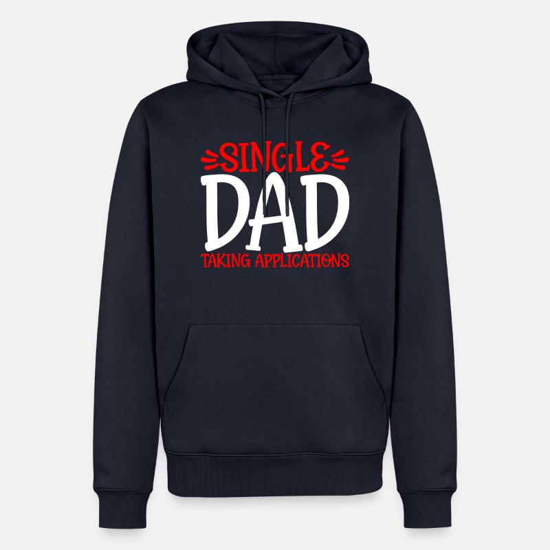 Single Dad Taking Application 2 - Männer Premium Bio Hoodie - Navy