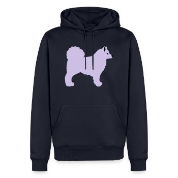 Samojede - Sweat à capuche Premium bio Homme - bleu marine - Devant - Nico (187cm)