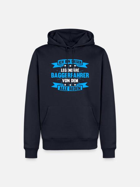 Legendärer Baggerfahrer - Männer Premium Bio Hoodie - Navy
