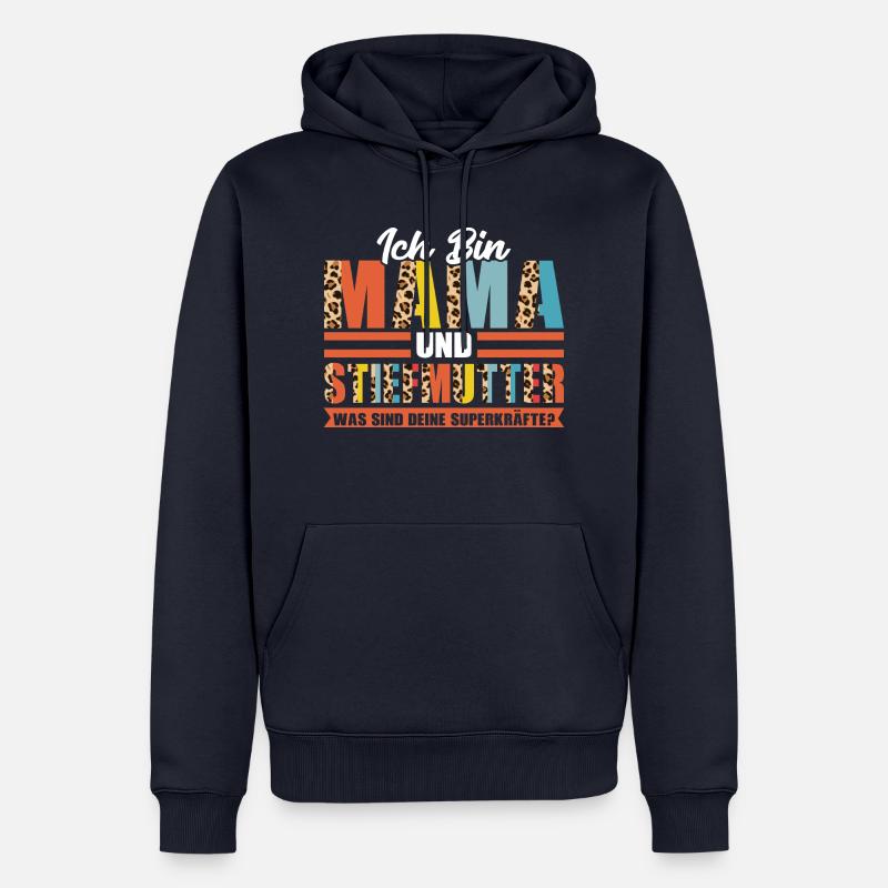 Mama Stiefmutter Mutter Geschenk - Männer Premium Bio Hoodie - Navy