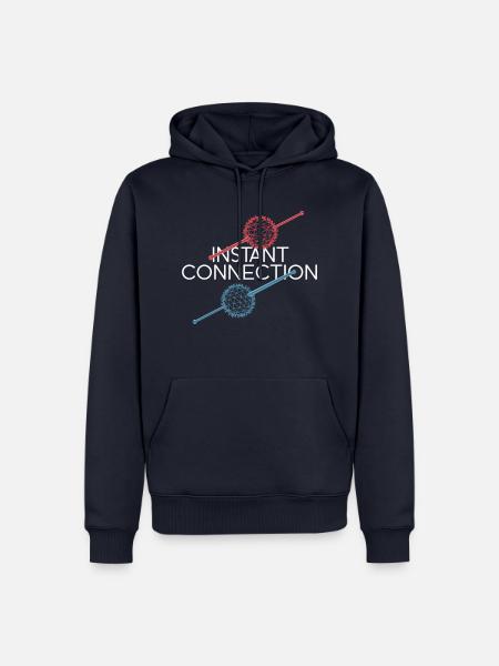 Instant Connection Geometric Art Design - Männer Premium Bio Hoodie - Navy