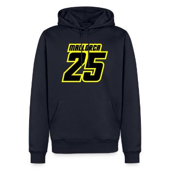 Mallorca 2025 Trikot - Männer Premium Bio Hoodie - Navy - Vorne - Nico (187cm)