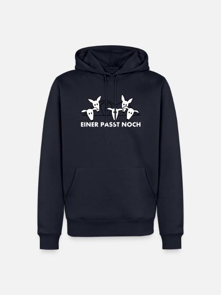 Einer paßt noch - Podenco und Galgo - Männer Premium Bio Hoodie - Navy