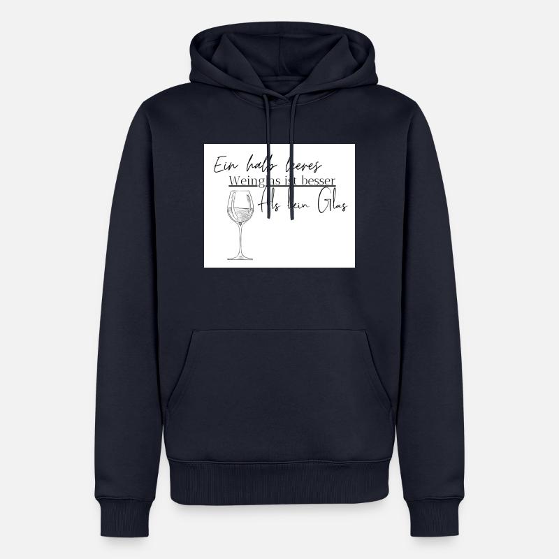 Weinglas - Männer Premium Bio Hoodie - Navy