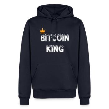 Bitcoin Trading Crypto Stocks - Sweat à capuche Premium bio Homme - bleu marine - Devant - Nico (187cm)