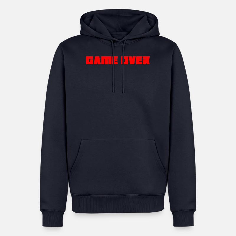 Game over - Sweat à capuche Premium bio Homme - bleu marine