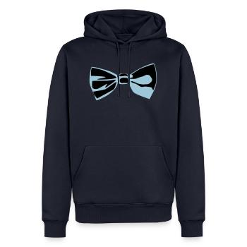 Fliege - Männer Premium Bio Hoodie - Navy - Vorne - Nico (187cm)
