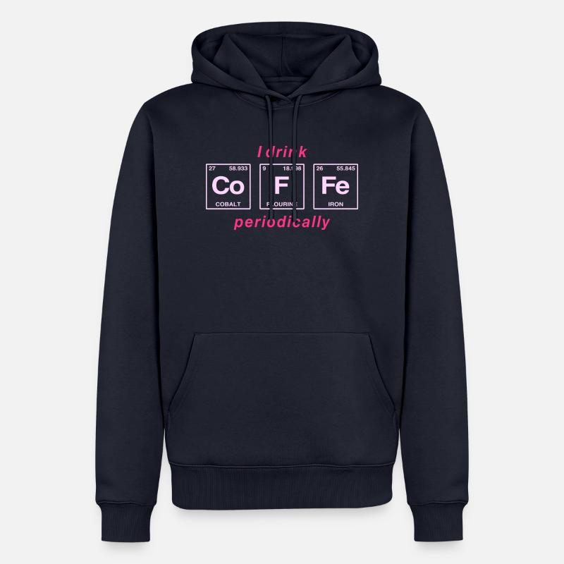 CAFÉ - avec des éléments du système persiode - Sweat à capuche Premium bio Homme - bleu marine