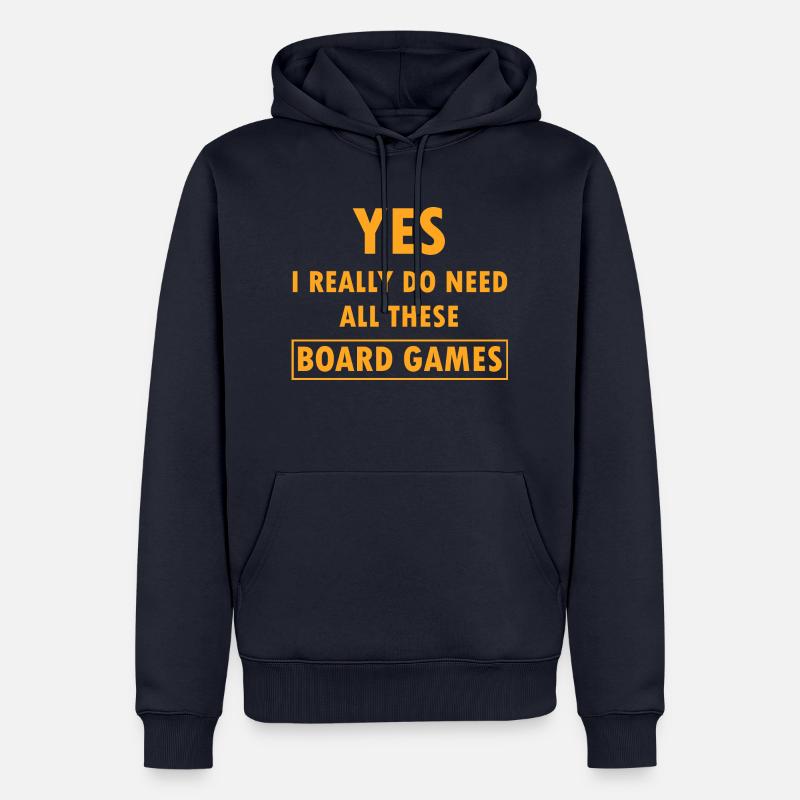 boardgame chess backgammon game night - Männer Premium Bio Hoodie - Navy
