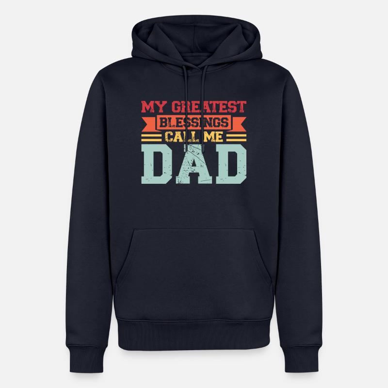 father Papa Dad daddy Geschenk - Männer Premium Bio Hoodie - Navy