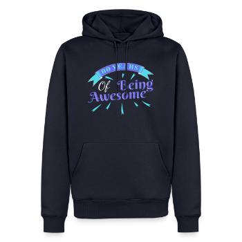 80th birthday 80 years old - Men’s Premium Organic Hoodie - navy - Front - Nico (187cm)