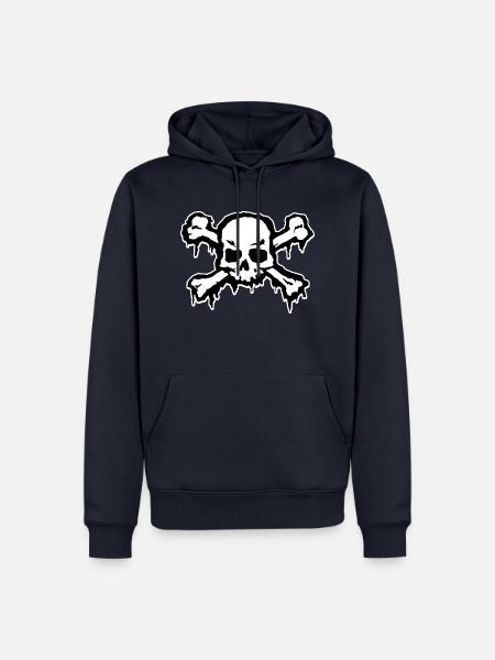 Totenkopf - Männer Premium Bio Hoodie - Navy