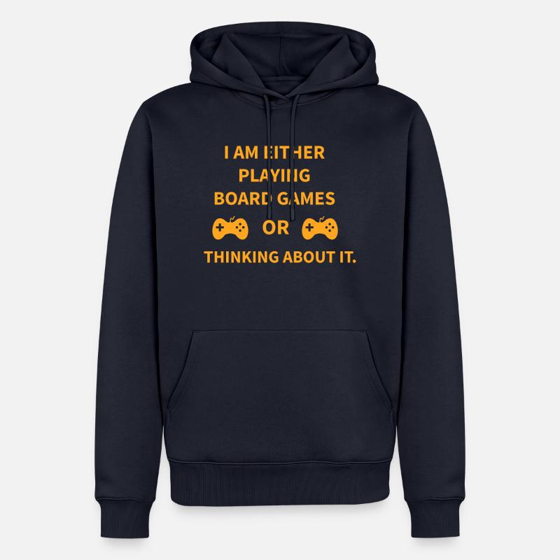 boardgame chess backgammon game night - Männer Premium Bio Hoodie - Navy