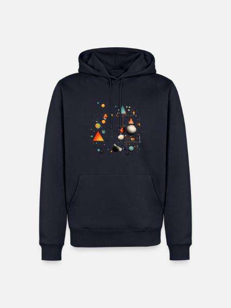Modernes Design mit Formen - Männer Premium Bio Hoodie - Navy