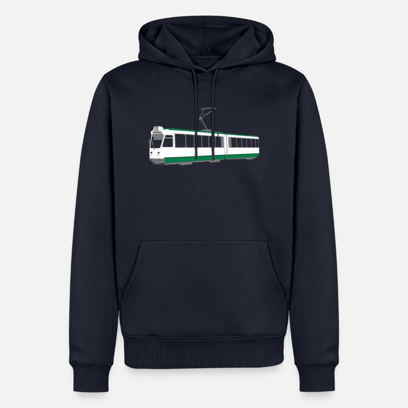 Tramway de Rotterdam - Sweat à capuche Premium bio Homme - bleu marine