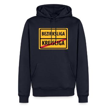 ligue de district montée kreisliga - Sweat à capuche Premium bio Homme - bleu marine - Devant - Nico (187cm)