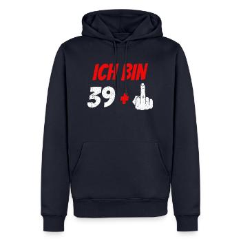 40. Geburtstag 40 Jahre Geburtstagsgeschenk lustig - Männer Premium Bio Hoodie - Navy - Vorne - Nico (187cm)