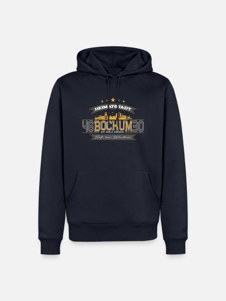Heimatstadt Bochum gelb/grau - Männer Premium Bio Hoodie - Navy
