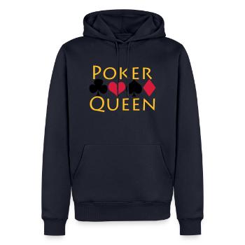 Poker Queen - Poker Königin - Männer Premium Bio Hoodie - Navy - Vorne - Nico (187cm)