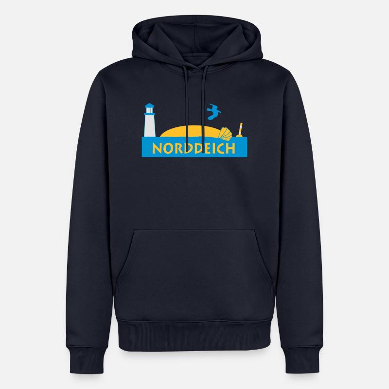 norddeich - Männer Premium Bio Hoodie - Navy