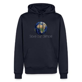 Save our planet - Männer Premium Bio Hoodie - Navy - Vorne - Nico (187cm)