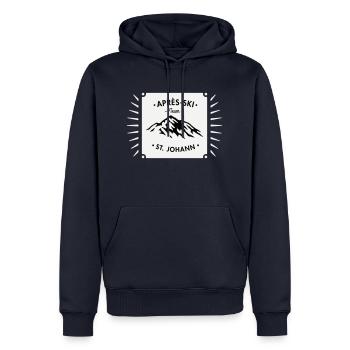 Après-Ski St. Johann - Männer Premium Bio Hoodie - Navy - Vorne - Nico (187cm)