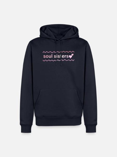 Besties - Soul Sisters - Männer Premium Bio Hoodie - Navy