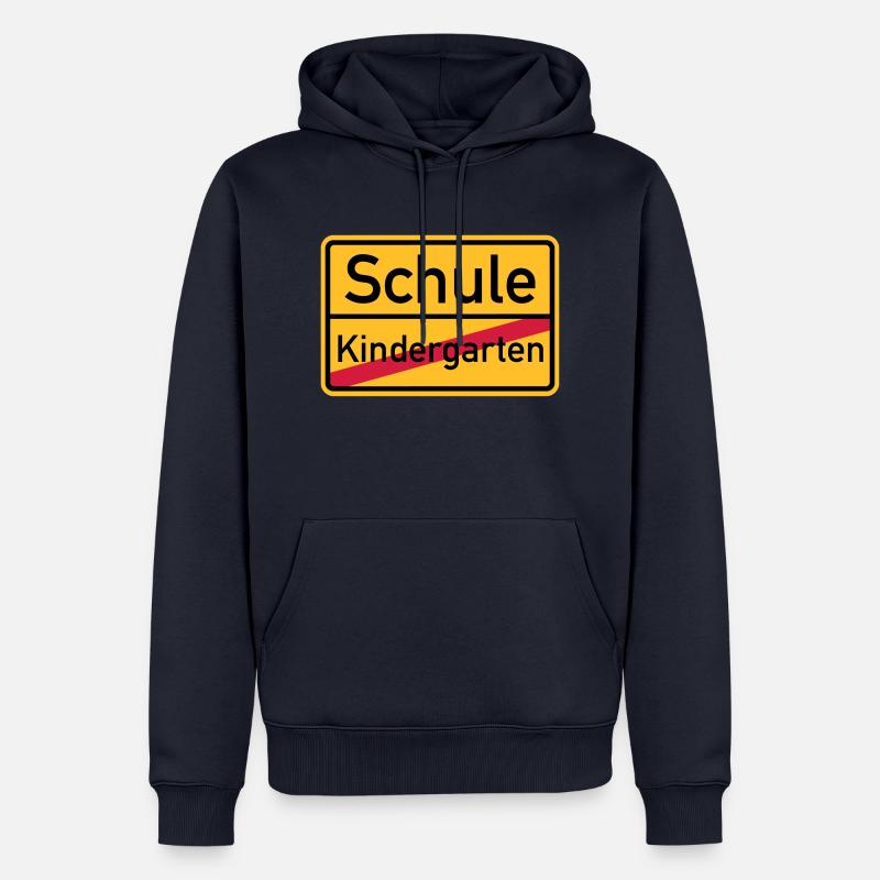 Schule - Männer Premium Bio Hoodie - Navy