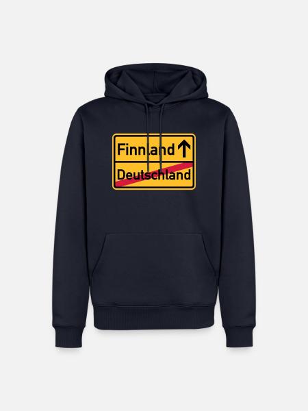 Finnland - Männer Premium Bio Hoodie - Navy