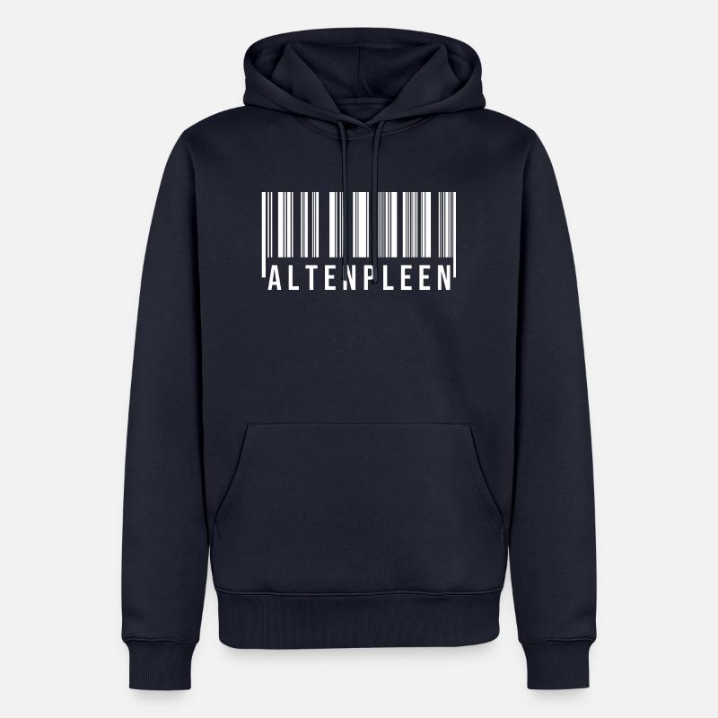 Altenpleen Strichcode - Männer Premium Bio Hoodie - Navy