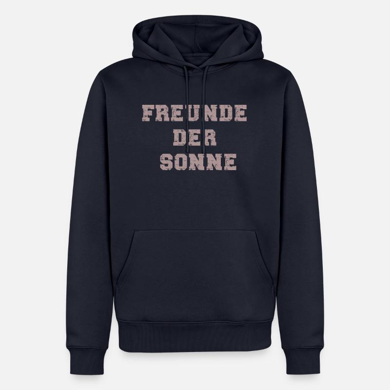 Freunde der Sonne grau - Männer Premium Bio Hoodie - Navy