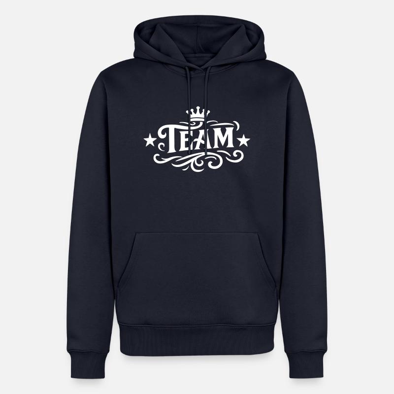 L’équipe Krone - Sweat à capuche Premium bio Homme - bleu marine