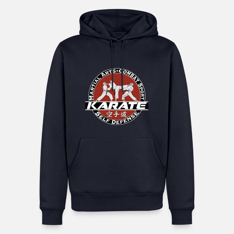 Karate Kampfkunst - Männer Premium Bio Hoodie - Navy