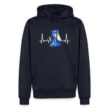 Liebt große afrikanische Vögel Design - Männer Premium Bio Hoodie - Navy - Vorne - Nico (187cm)