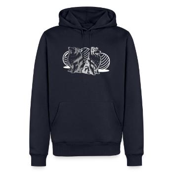 Driftball (3 couleurs) - Sweat à capuche Premium bio Homme - bleu marine - Devant - Nico (187cm)